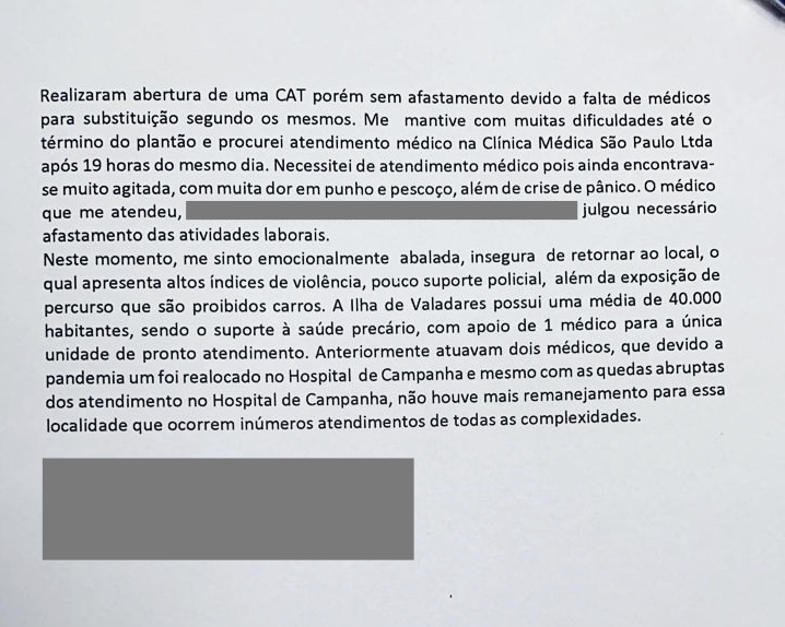 547c40d7-pgua2 Médica é agredida por paciente em posto de saúde da Ilha dos Valadares e é obrigada a continuar trabalhando