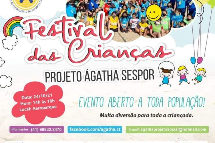 Festival das Crianças do Projeto Ágatha/Sespor acontece neste domingo (24)