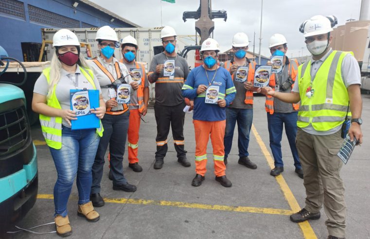 Campanha da Portos do Paraná reforça uso dos equipamentos de segurança no Porto de Paranaguá