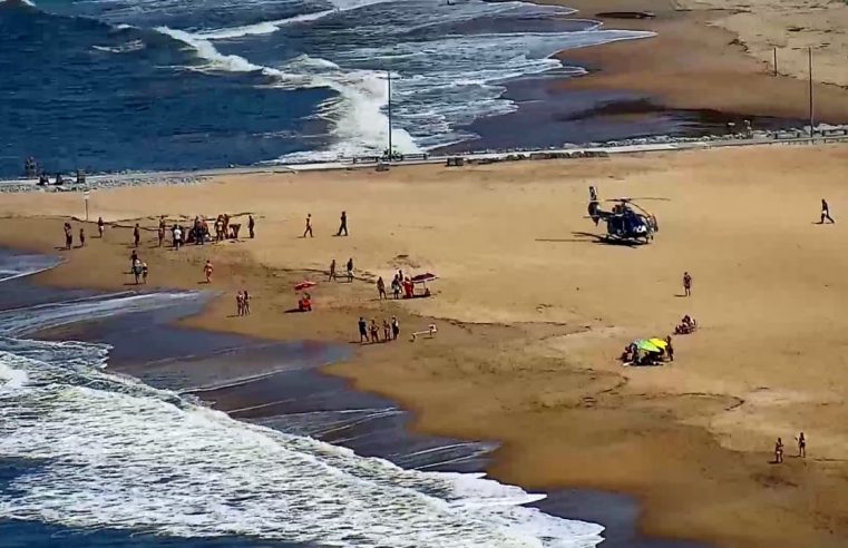 Corpo de Bombeiros socorre três vítimas de afogamento na Praia Mansa de Caiobá