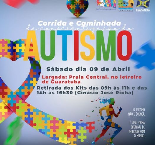 Guaratuba recebe a Corrida e Caminhada de Conscientização do Autismo neste sábado (09)