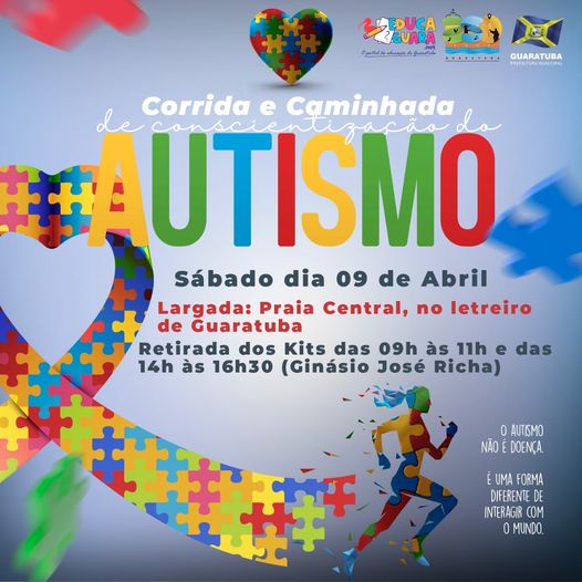 Guaratuba recebe a Corrida e Caminhada de Conscientização do Autismo neste sábado (09)