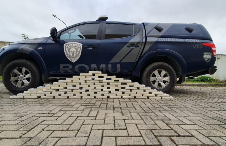 Guarda Civil Municipal apreende 81kg de pasta base de cocaína em Paranaguá