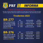 9d255d95-97e1-40bc-8ecc-0650ff397c8d-150x150 BR 277 e 376 terão restrição de veículos pesados nos feriados prolongados no Paraná, segundo a PRF